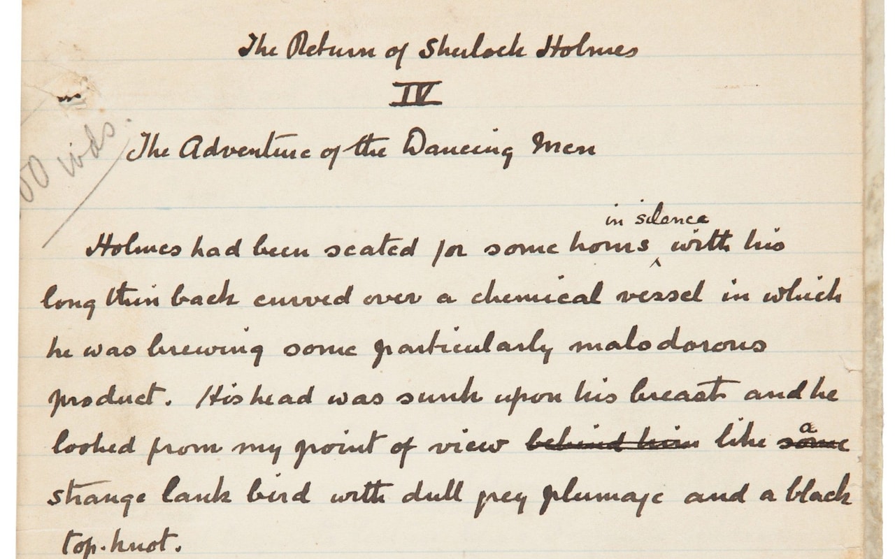 Рукопись знаменитой истории про Шерлока Холмса Конан Дойла выставлена на  аукцион