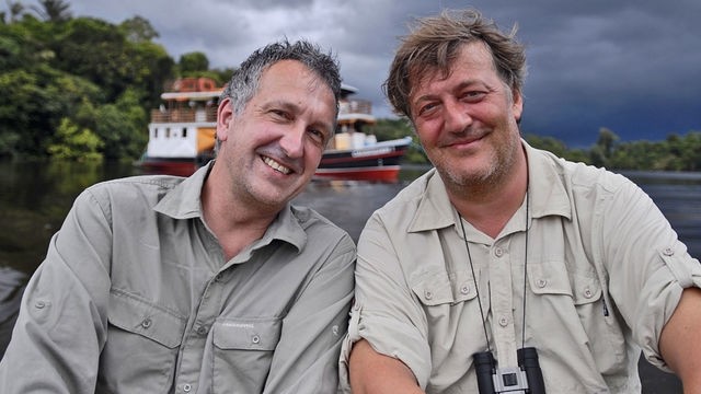 Mark Carwardine and Stephen Fry host the BBC natural history series "Last Chance to See"