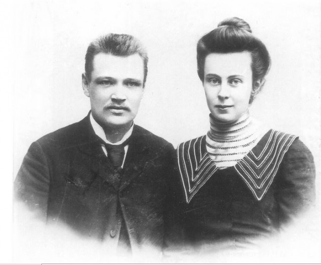 М.И.Ростовцев и жена С.М.Ростовцева (урожд. Кульчицкая)