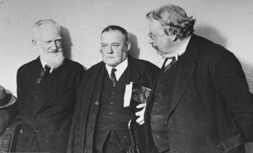 G.  B. Shaw, Hilaire Belloc, and G. K. Chesterton