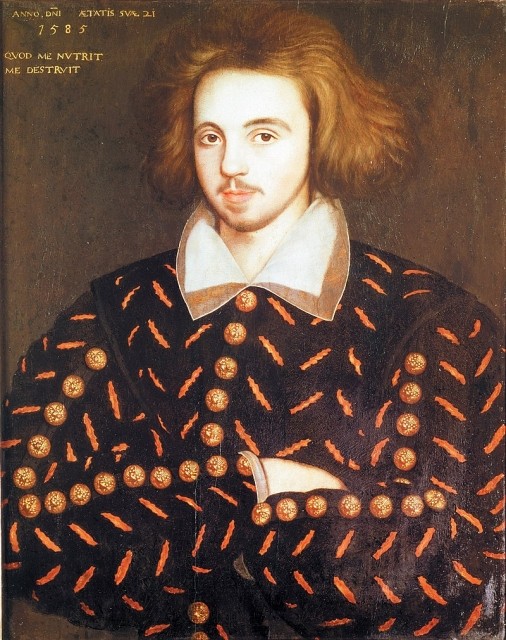Anonymous portrait, possibly Marlowe, at Corpus Christi College, Cambridge