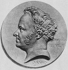Медальон с профилем Стендаля (1892)