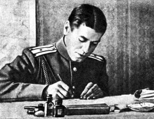 Подполковник Б.М.Шапошников в оперативном отделе Юго-Западного фронта в годы Первой Мировой войны