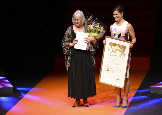 Барбру Линдгрен на вручении премии Астрид Линдгрен, 2014 г.