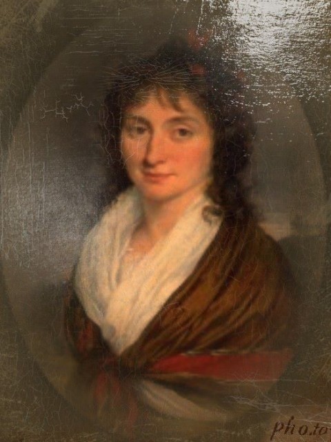 Шарлотта де Робеспьер. Портрет работы 	Давида.