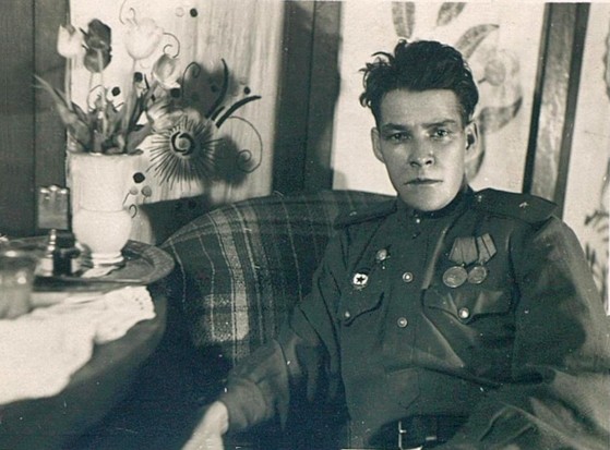 А. Кутуй во время болезни в госпитале, г. Згеж, Польша, 1945 год