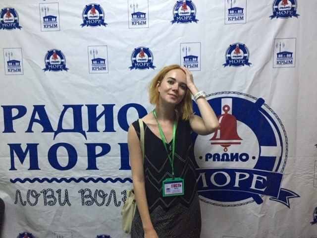 Стефания Данилова на радио "Море" в Симферополе
