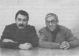 М. Д. Ахундов и  Л. Б. Баженов (справа)