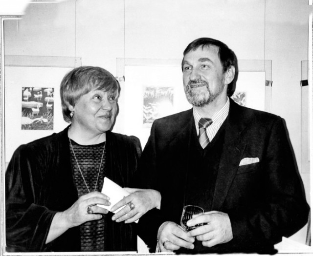 Супруги Диодоровы на вернисаже в Берлине, 1998