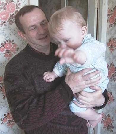 Николай Блохин с внуком