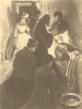 Соня в комнате умирающего Мармеладова (рисунок Игоря Грабаря, 1894, иллюстрация к книге Фёдора Достоевского &quot;Преступление и наказание&quot;)