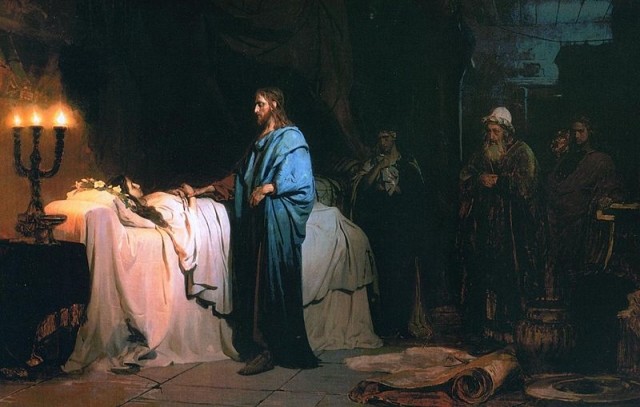 Картина Репина, за которую он получил поездку в Европу от Академии. Воскрешение дочери Иаира. 1871