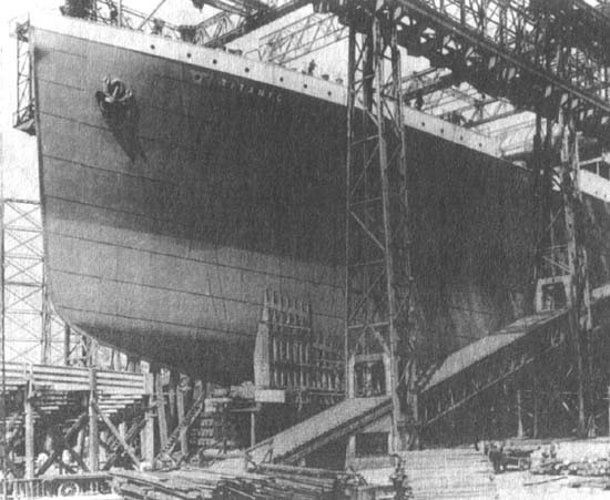 «Титаник» перед спуском на воду