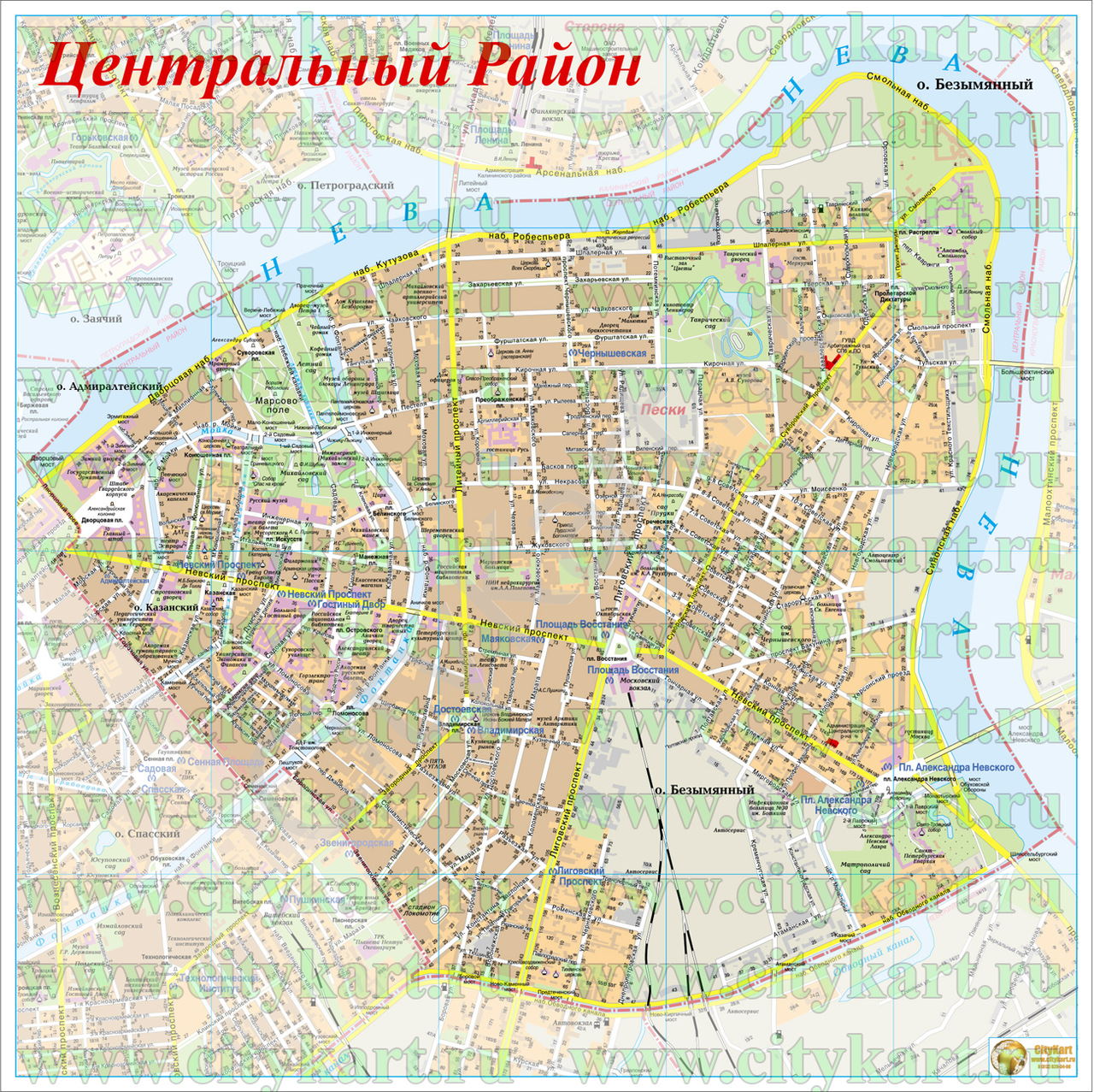 санкт петербурга на карте