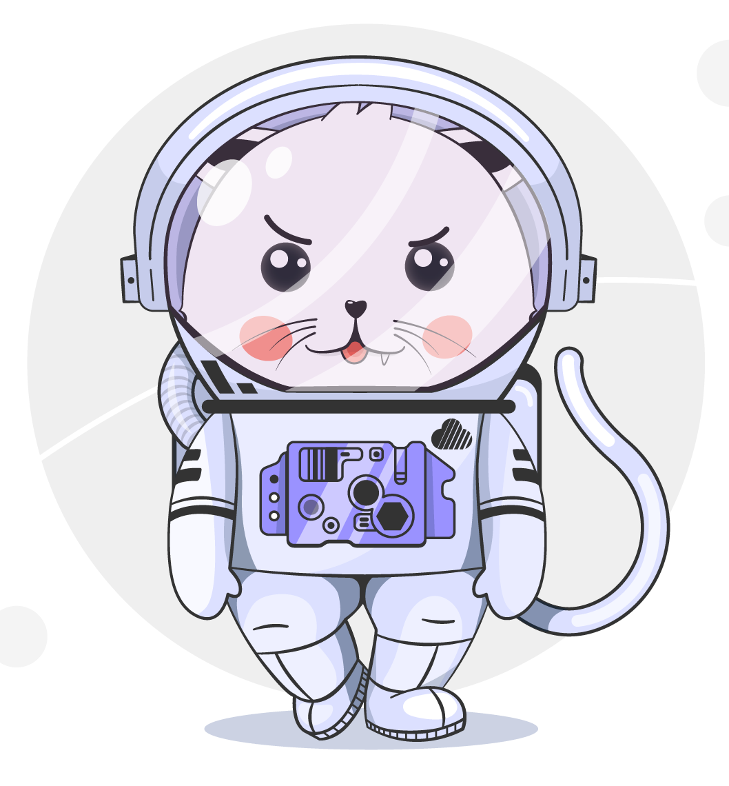 Мультяшные котики космонавты