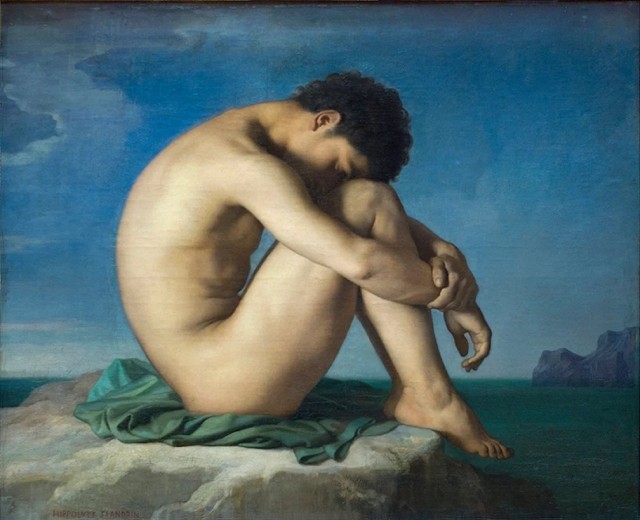Иполлит Фландрен. Молодой человек на берегу моря. 1836 г.
