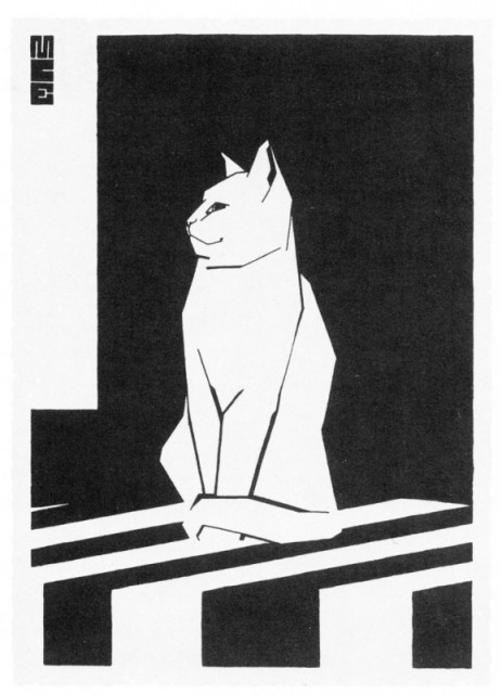 Белый кот. Маурис Корнелис Эшер. 1919 год.