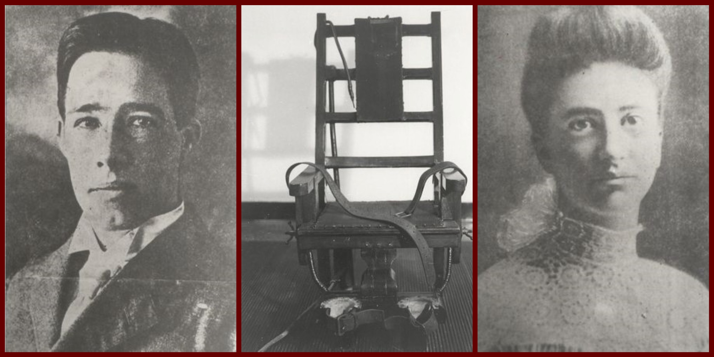 Несчастье родиться. Американская трагедия иллюстрации Клайда на электрическом стуле.
