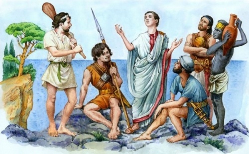 Молодой Цезарь в плену у пиратов