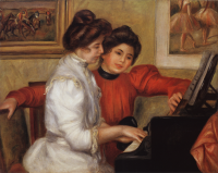 Ивонна и Кристина Лероль за роялем