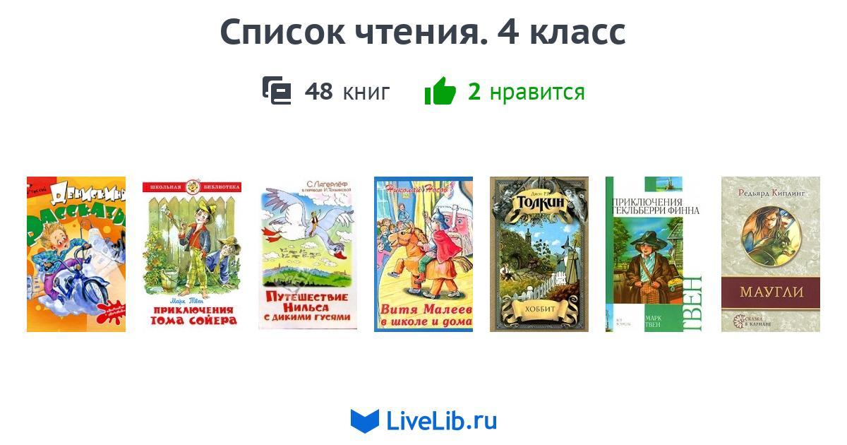 Список чтения. 4 класс — 48 книг | Читать лучшие подборки на Livelib
