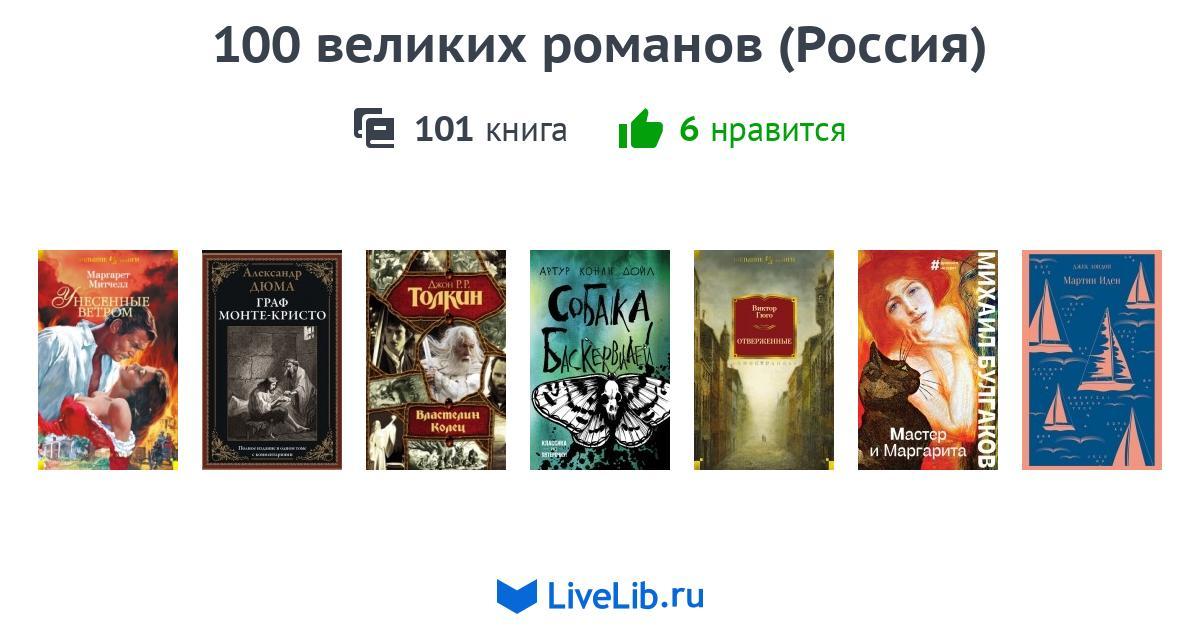 100 великих романов (Россия) — 101 книга | Читать лучшие подборки на ...