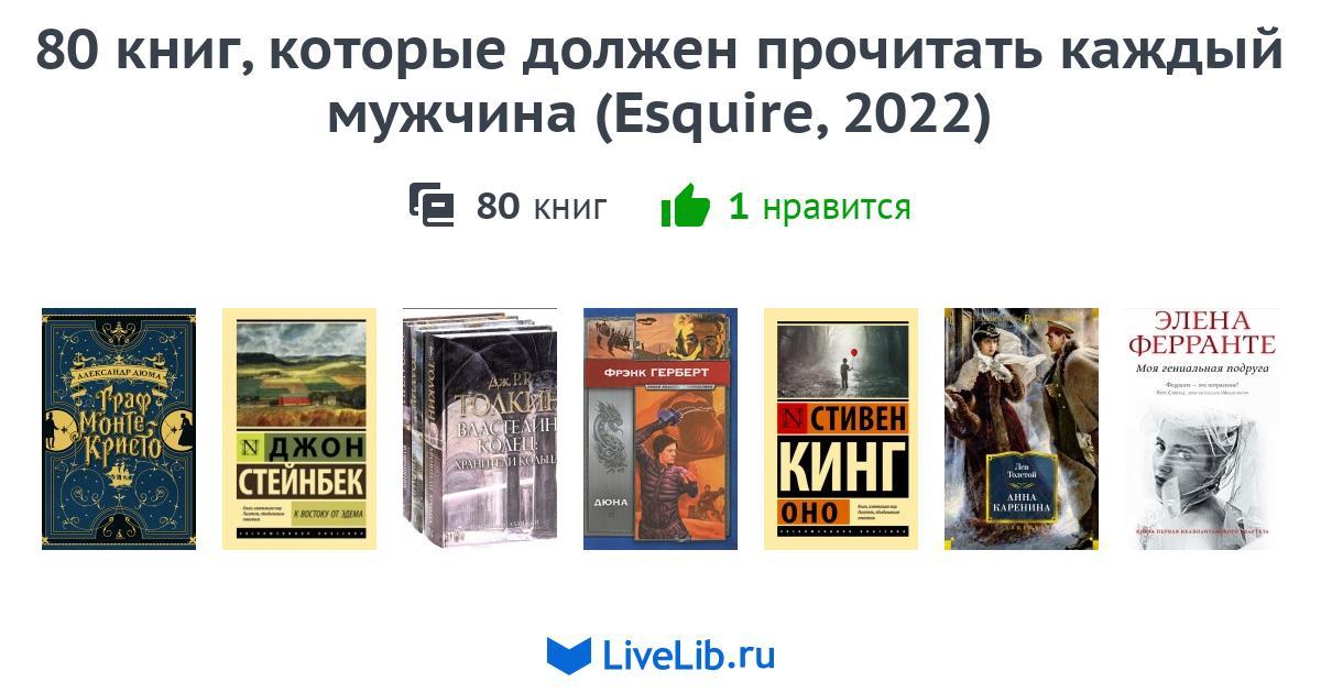 80 книг, которые должен прочитать каждый мужчина (esquire, 2022) 80 книг. на этой странице представлена подборка книг 8